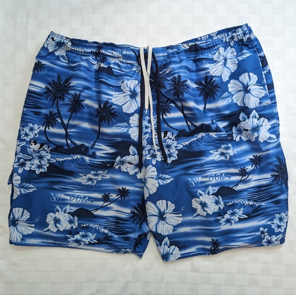 Big Dogs Other - Big Dogs Hidden Doggy Hawaiian Swim Shorts